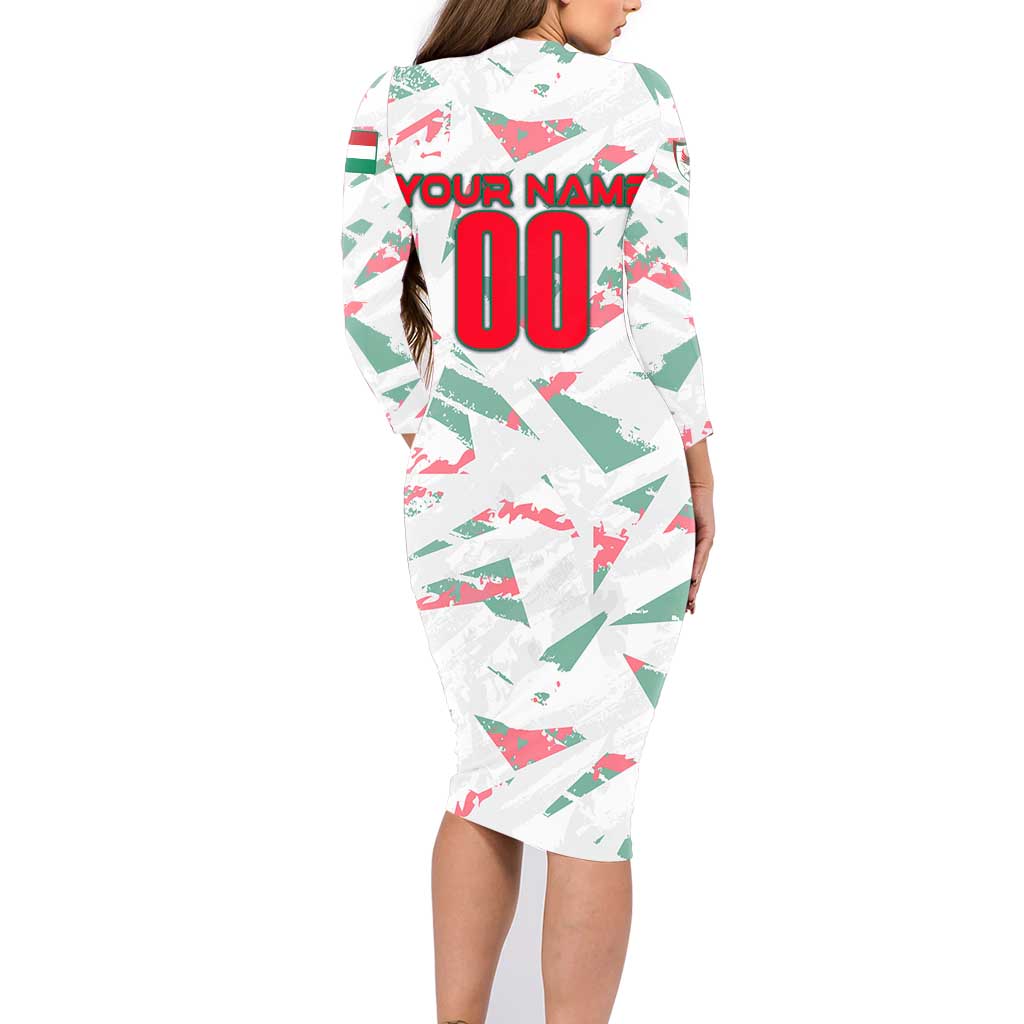 Personalized Hungary Football 2024 Family Matching Long Sleeve Bodycon Dress and Hawaiian Shirt Trophy Wing Style - Wonder Print Shop