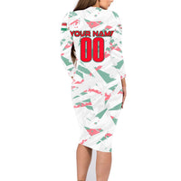 Personalized Hungary Football 2024 Family Matching Long Sleeve Bodycon Dress and Hawaiian Shirt Trophy Wing Style - Wonder Print Shop