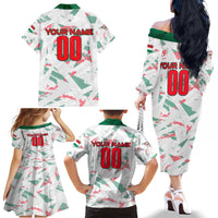 Personalized Hungary Football 2024 Family Matching Off The Shoulder Long Sleeve Dress and Hawaiian Shirt Trophy Wing Style - Wonder Print Shop