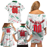 Personalized Hungary Football 2024 Family Matching Off Shoulder Short Dress and Hawaiian Shirt Trophy Wing Style - Wonder Print Shop