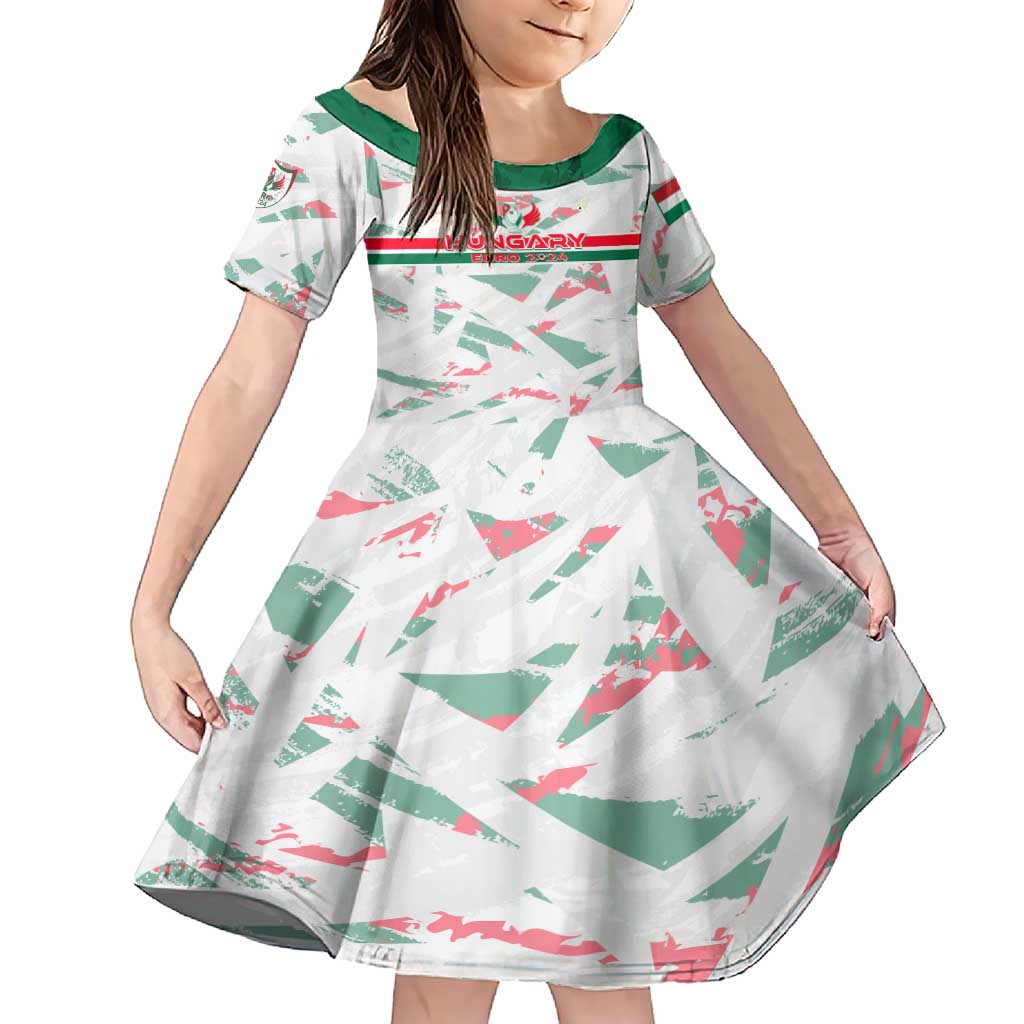 Personalized Hungary Football 2024 Family Matching Short Sleeve Bodycon Dress and Hawaiian Shirt Trophy Wing Style - Wonder Print Shop