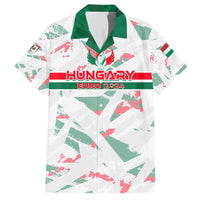 Personalized Hungary Football 2024 Family Matching Short Sleeve Bodycon Dress and Hawaiian Shirt Trophy Wing Style - Wonder Print Shop