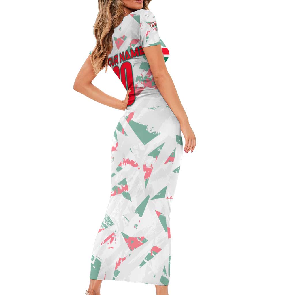 Personalized Hungary Football 2024 Family Matching Short Sleeve Bodycon Dress and Hawaiian Shirt Trophy Wing Style - Wonder Print Shop