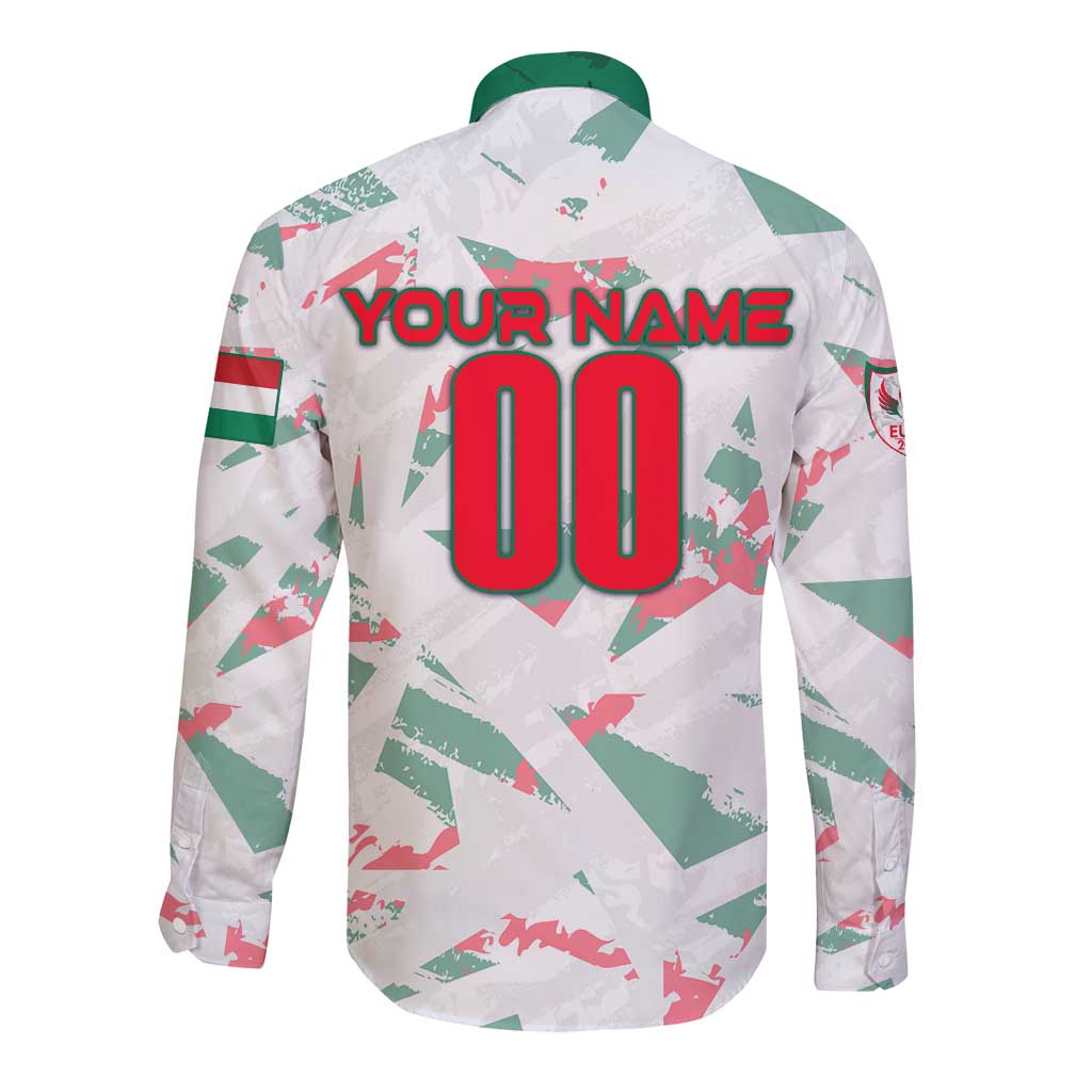 Personalized Hungary Football 2024 Long Sleeve Button Shirt Trophy Wing Style - Wonder Print Shop