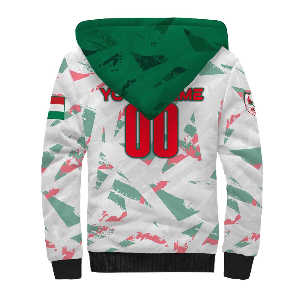 Personalized Hungary Football 2024 Sherpa Hoodie Trophy Wing Style - Wonder Print Shop