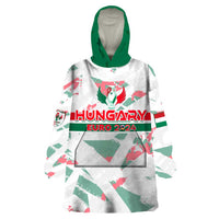 Personalized Hungary Football 2024 Wearable Blanket Hoodie Trophy Wing Style - Wonder Print Shop