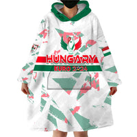 Personalized Hungary Football 2024 Wearable Blanket Hoodie Trophy Wing Style - Wonder Print Shop