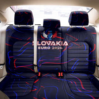 Slovakia Football 2024 Back Car Seat Cover Trophy Wing Style - Wonder Print Shop