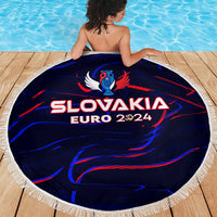 Slovakia Football 2024 Beach Blanket Trophy Wing Style - Wonder Print Shop
