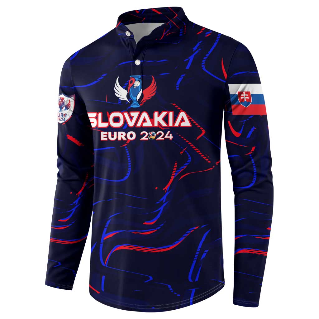 Personalized Slovakia Football 2024 Button Sweatshirt Trophy Wing Style - Wonder Print Shop