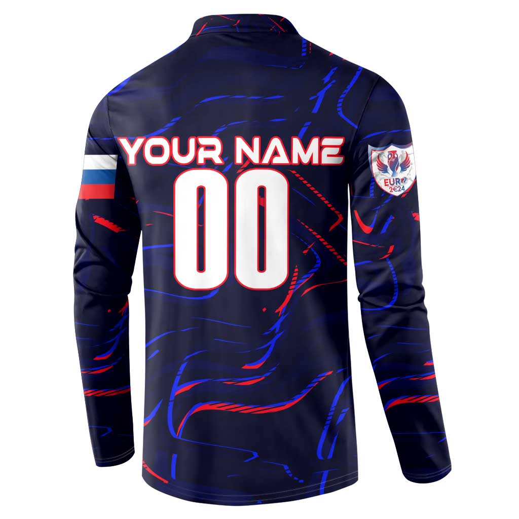 Personalized Slovakia Football 2024 Button Sweatshirt Trophy Wing Style - Wonder Print Shop