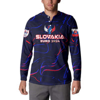 Personalized Slovakia Football 2024 Button Sweatshirt Trophy Wing Style - Wonder Print Shop