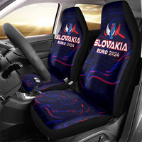 Slovakia Football 2024 Car Seat Cover Trophy Wing Style - Wonder Print Shop