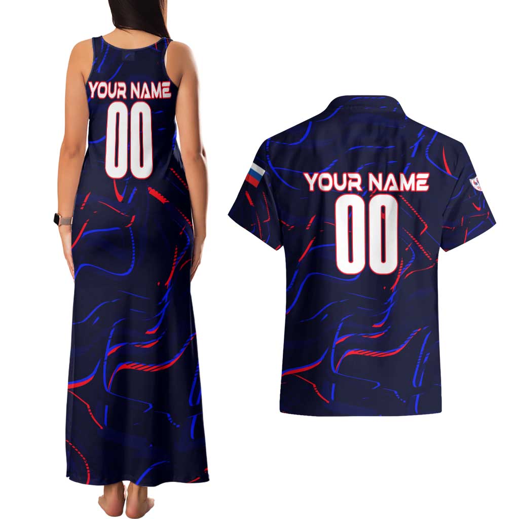 Personalized Slovakia Football 2024 Couples Matching Tank Maxi Dress and Hawaiian Shirt Trophy Wing Style - Wonder Print Shop