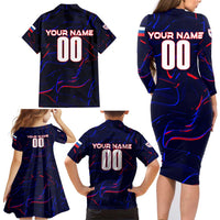 Personalized Slovakia Football 2024 Family Matching Long Sleeve Bodycon Dress and Hawaiian Shirt Trophy Wing Style - Wonder Print Shop