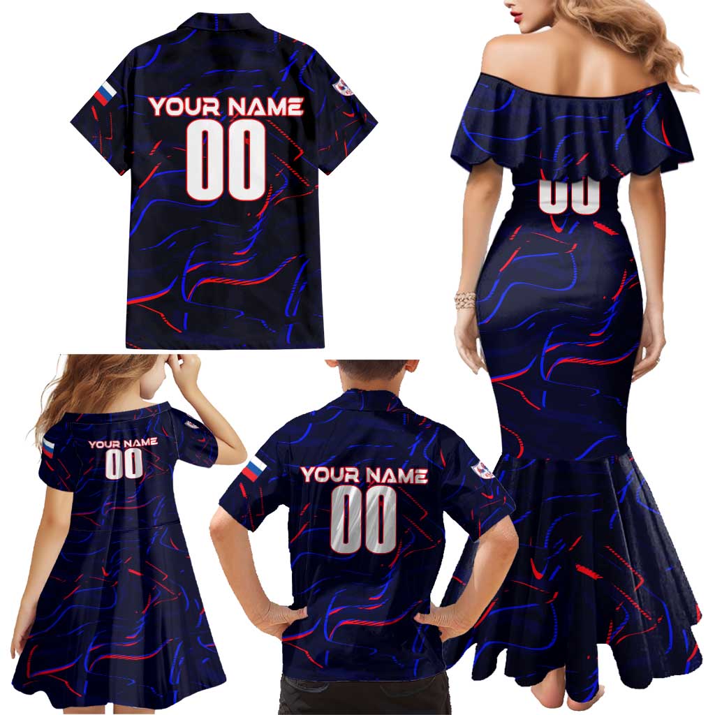 Personalized Slovakia Football 2024 Family Matching Mermaid Dress and Hawaiian Shirt Trophy Wing Style - Wonder Print Shop