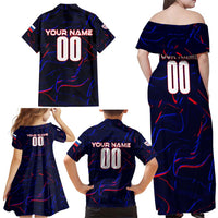 Personalized Slovakia Football 2024 Family Matching Off Shoulder Maxi Dress and Hawaiian Shirt Trophy Wing Style - Wonder Print Shop