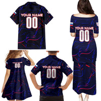 Personalized Slovakia Football 2024 Family Matching Puletasi and Hawaiian Shirt Trophy Wing Style - Wonder Print Shop