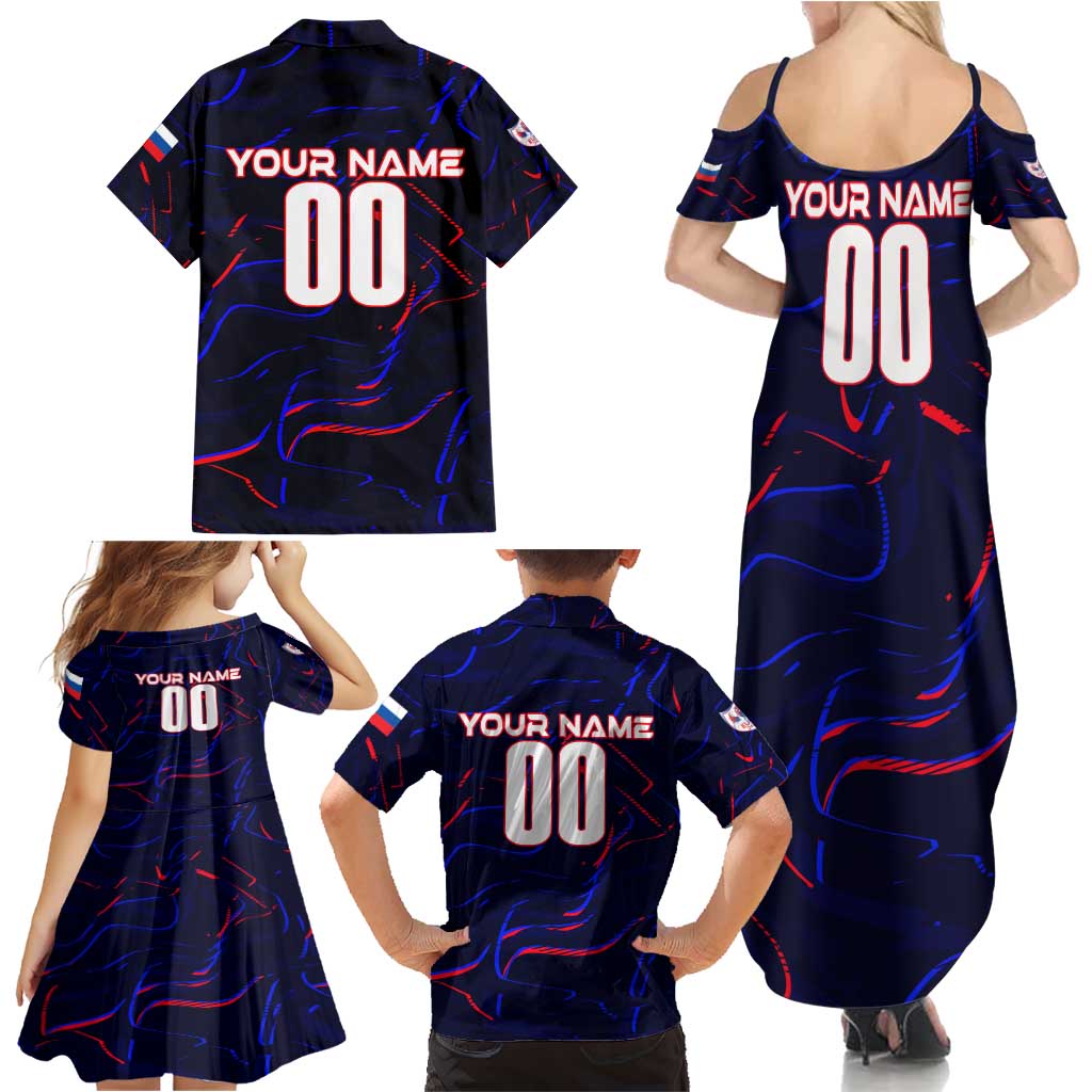 Personalized Slovakia Football 2024 Family Matching Summer Maxi Dress and Hawaiian Shirt Trophy Wing Style - Wonder Print Shop