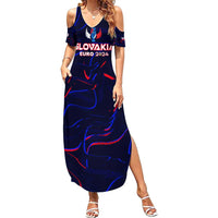 Personalized Slovakia Football 2024 Family Matching Summer Maxi Dress and Hawaiian Shirt Trophy Wing Style - Wonder Print Shop