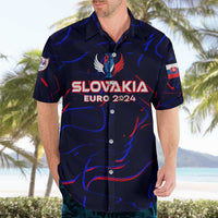 Personalized Slovakia Football 2024 Hawaiian Shirt Trophy Wing Style - Wonder Print Shop