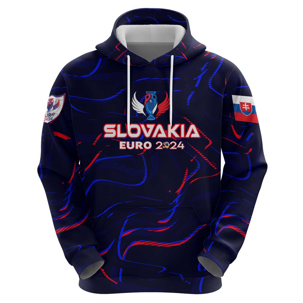 Personalized Slovakia Football 2024 Hoodie Trophy Wing Style - Wonder Print Shop