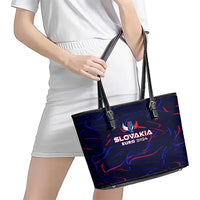 Slovakia Football 2024 Leather Tote Bag Trophy Wing Style - Wonder Print Shop