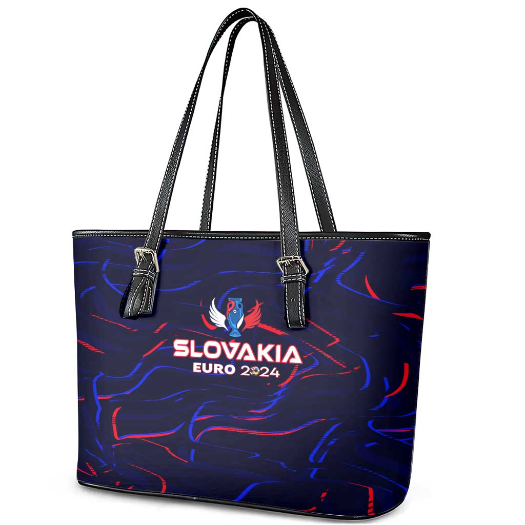 Slovakia Football 2024 Leather Tote Bag Trophy Wing Style - Wonder Print Shop