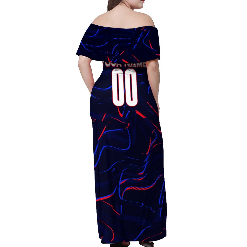 Personalized Slovakia Football 2024 Off Shoulder Maxi Dress Trophy Wing Style - Wonder Print Shop