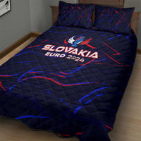 Slovakia Football 2024 Quilt Bed Set Trophy Wing Style - Wonder Print Shop