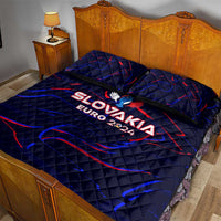 Slovakia Football 2024 Quilt Bed Set Trophy Wing Style - Wonder Print Shop
