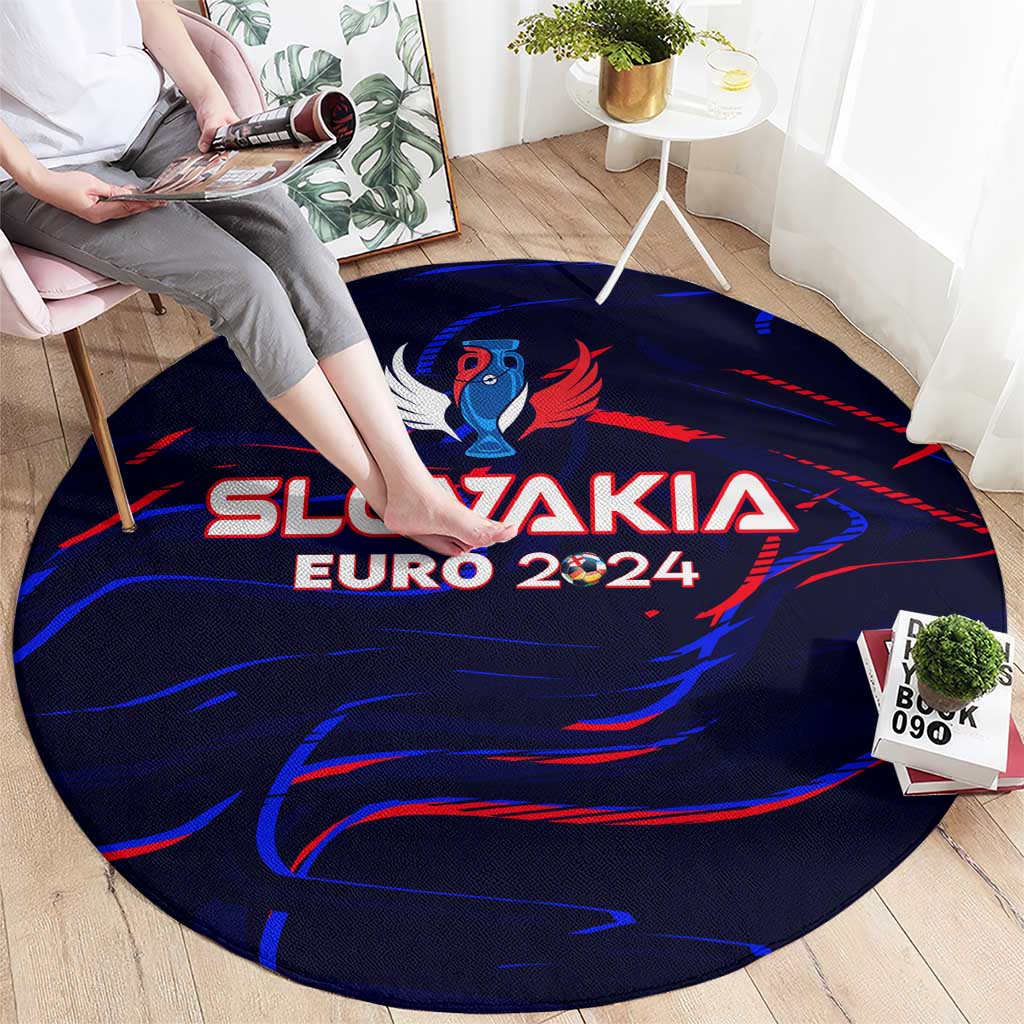 Slovakia Football 2024 Round Carpet Trophy Wing Style