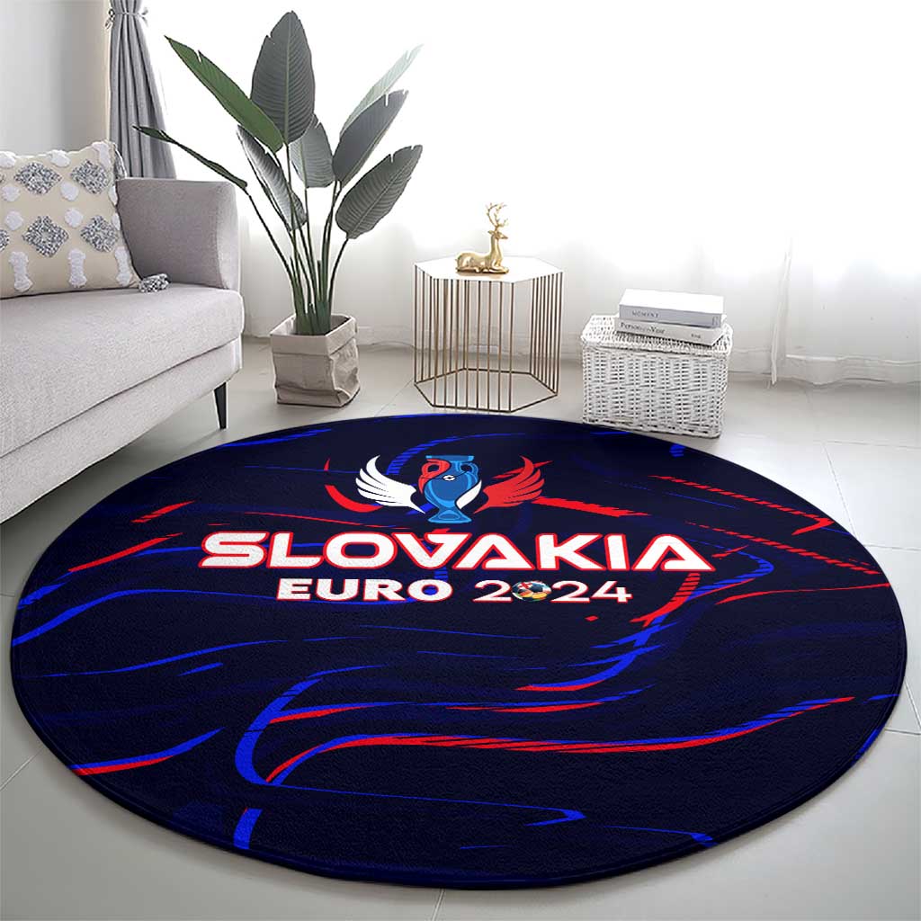 Slovakia Football 2024 Round Carpet Trophy Wing Style