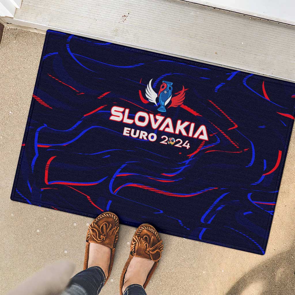 Slovakia Football 2024 Rubber Doormat Trophy Wing Style - Wonder Print Shop