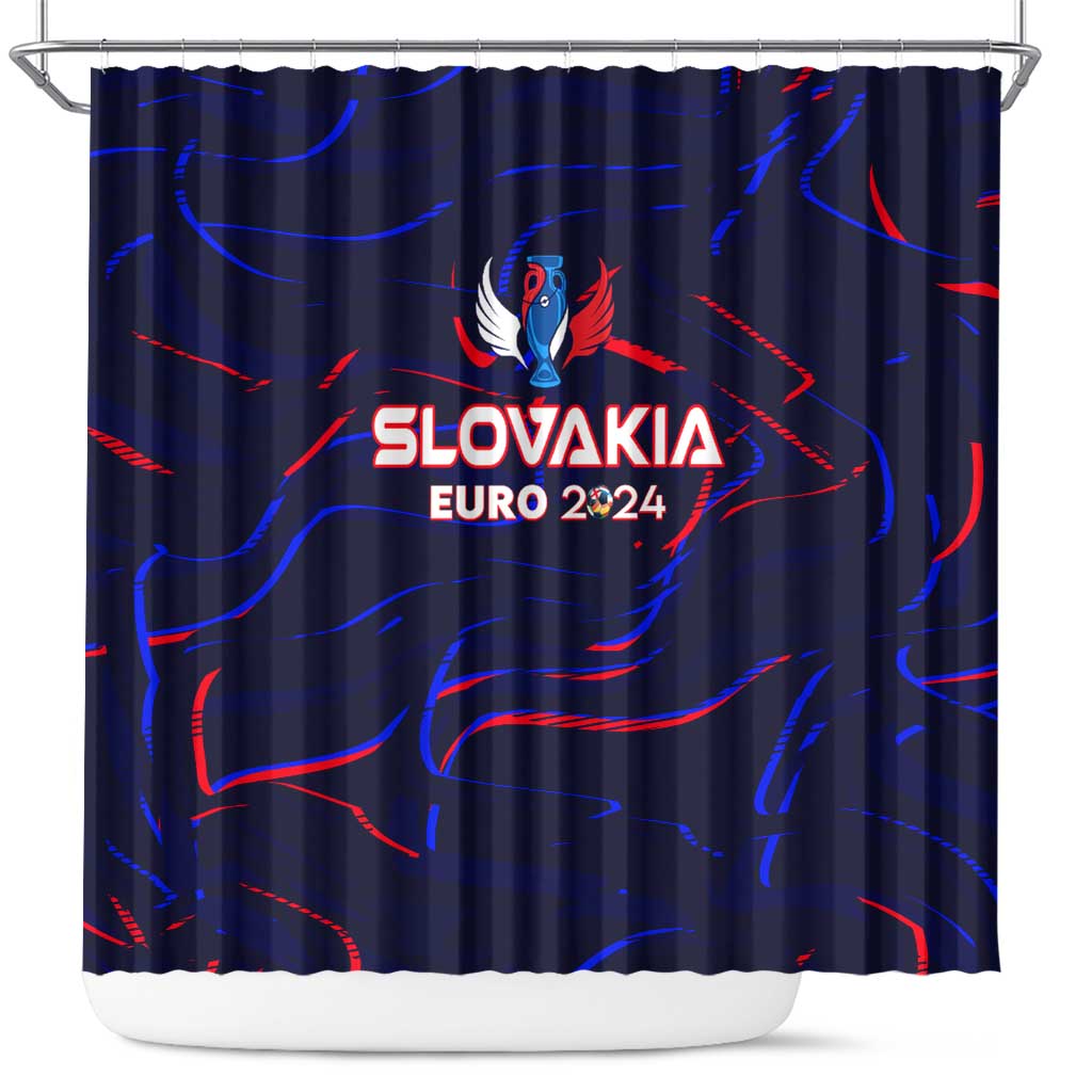 Slovakia Football 2024 Shower Curtain Trophy Wing Style