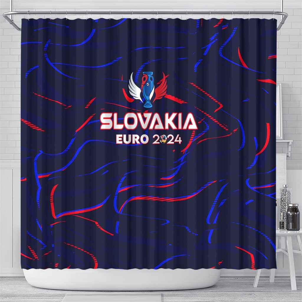 Slovakia Football 2024 Shower Curtain Trophy Wing Style