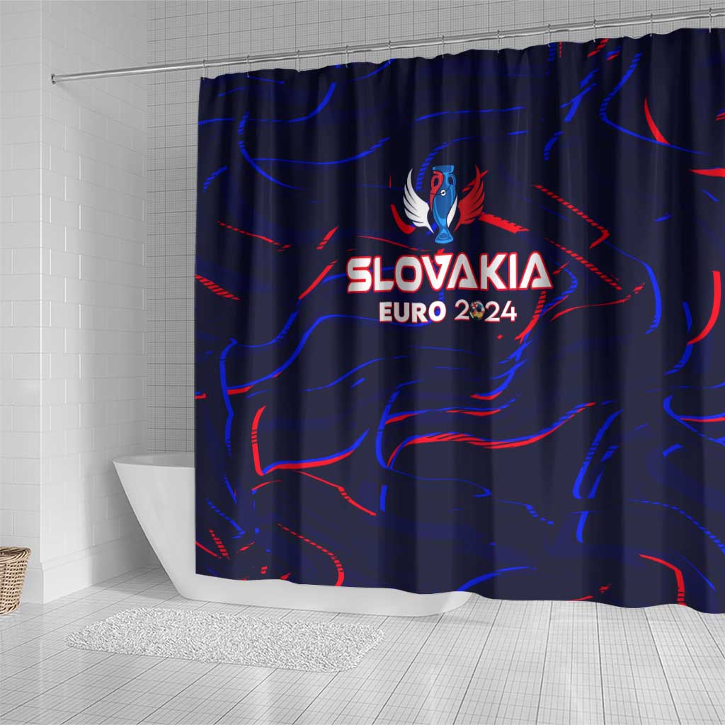 Slovakia Football 2024 Shower Curtain Trophy Wing Style