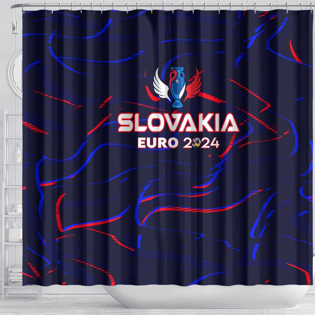Slovakia Football 2024 Shower Curtain Trophy Wing Style