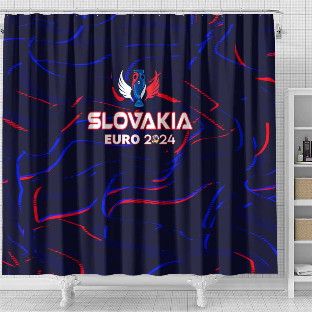 Slovakia Football 2024 Shower Curtain Trophy Wing Style