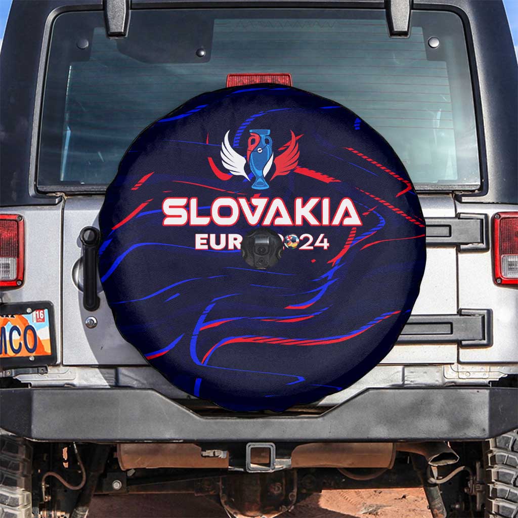 Slovakia Football 2024 Spare Tire Cover Trophy Wing Style - Wonder Print Shop
