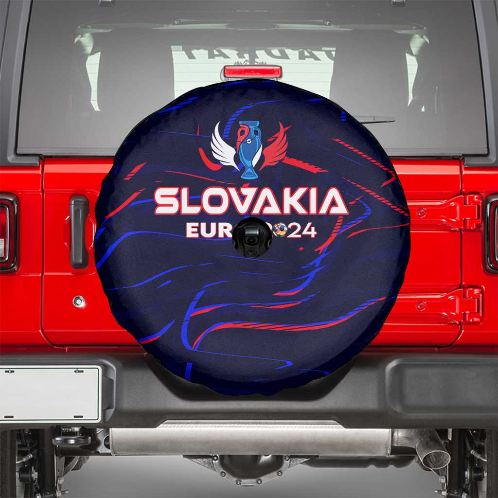 Slovakia Football 2024 Spare Tire Cover Trophy Wing Style - Wonder Print Shop