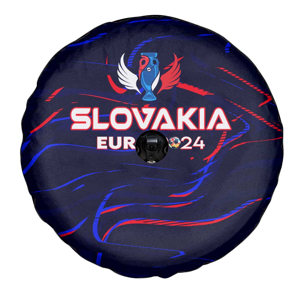 Slovakia Football 2024 Spare Tire Cover Trophy Wing Style - Wonder Print Shop