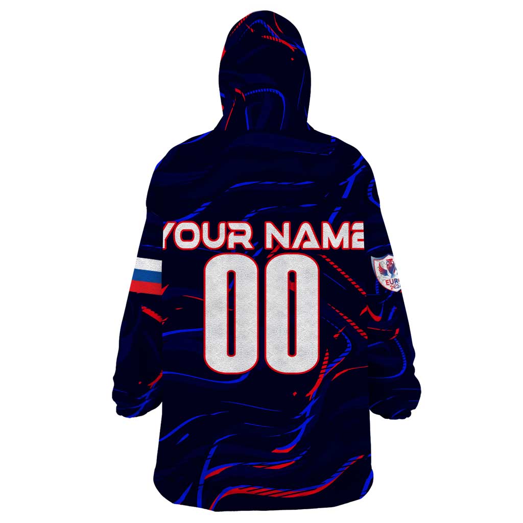 Personalized Slovakia Football 2024 Wearable Blanket Hoodie Trophy Wing Style - Wonder Print Shop