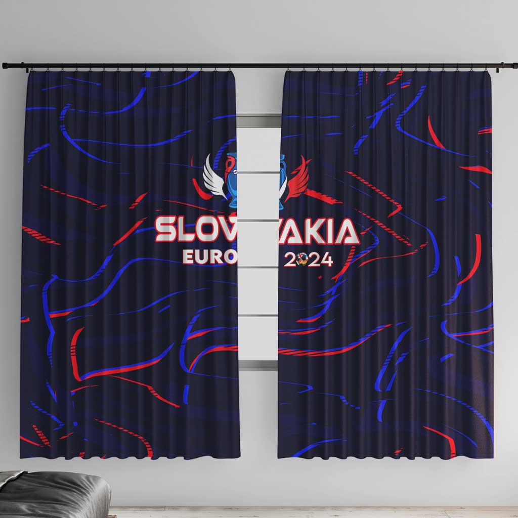 Slovakia Football 2024 Window Curtain Trophy Wing Style - Wonder Print Shop