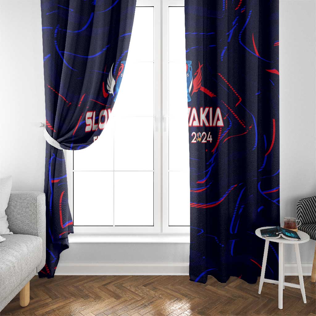 Slovakia Football 2024 Window Curtain Trophy Wing Style - Wonder Print Shop