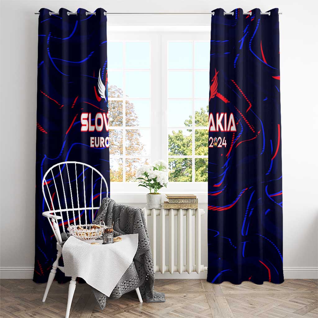 Slovakia Football 2024 Window Curtain Trophy Wing Style - Wonder Print Shop