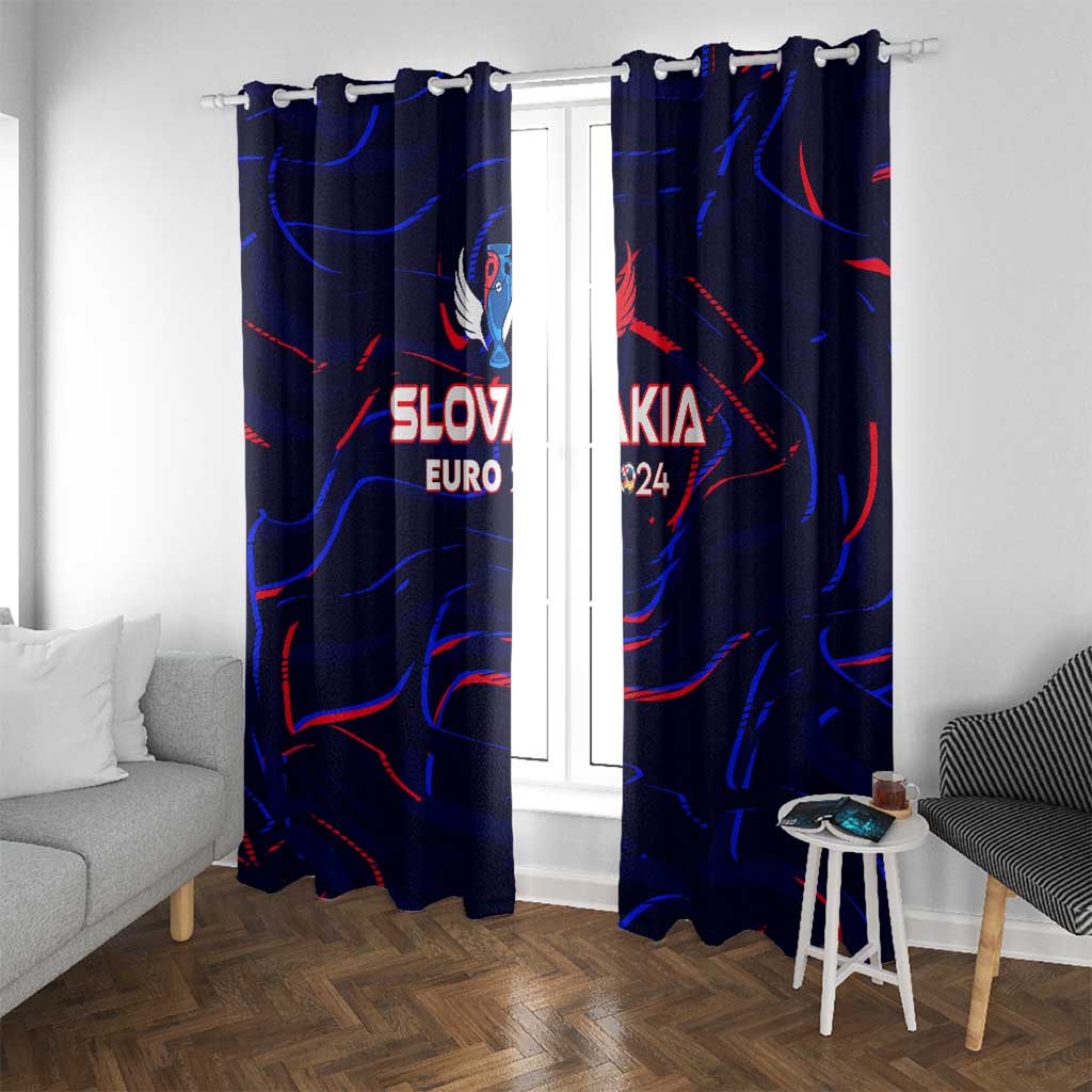 Slovakia Football 2024 Window Curtain Trophy Wing Style - Wonder Print Shop