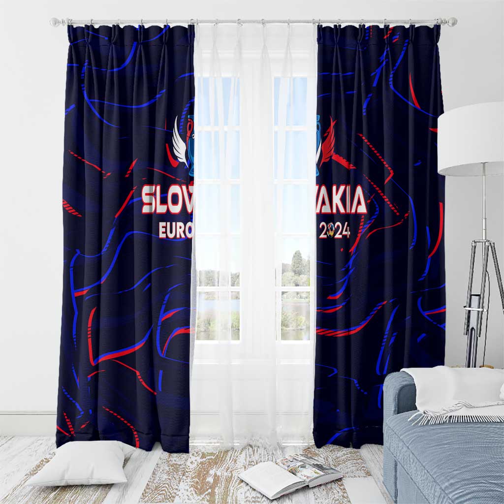 Slovakia Football 2024 Window Curtain Trophy Wing Style - Wonder Print Shop