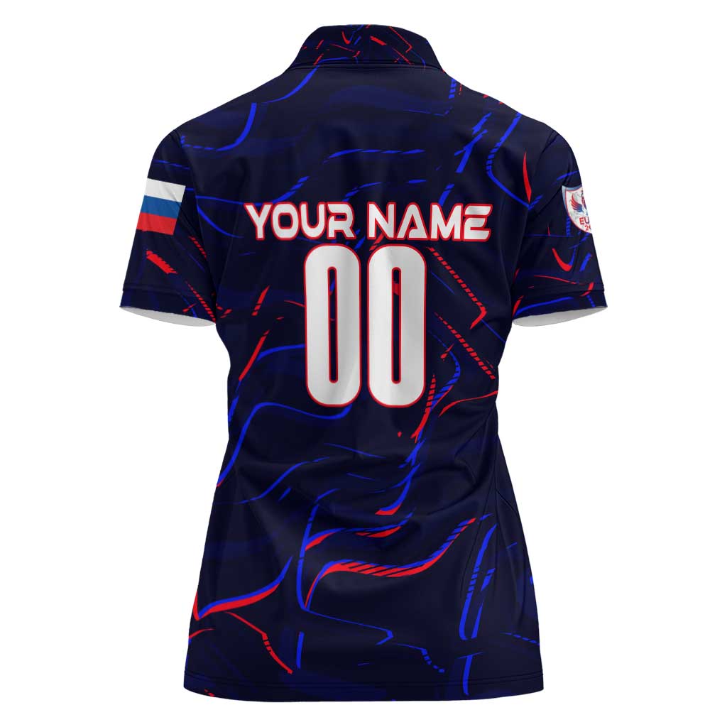 Personalized Slovakia Football 2024 Women Polo Shirt Trophy Wing Style - Wonder Print Shop