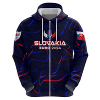 Personalized Slovakia Football 2024 Zip Hoodie Trophy Wing Style - Wonder Print Shop